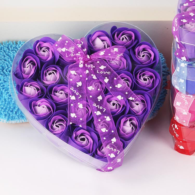 Rose-scented soap heart-shaped gift box - Myjj Essentials
