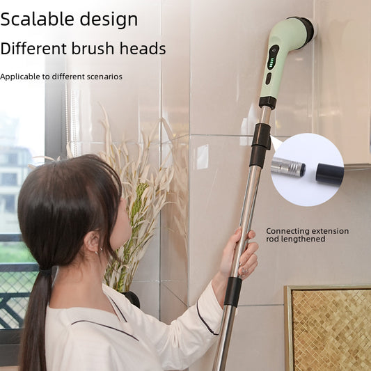 Powerful Electric Cleaning Brush Multi-Functional Kitchen Bathroom Toilet Floor Manual Strong Cleaning Tool USB Powered 400 RPM
