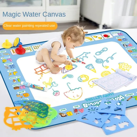 Magic Water Drawing Mat | Reusable Doodle Pad with Water Pens | Mess-Free Kids Art Toy