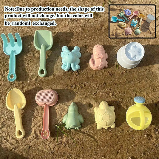 Kids Beach Sand Toys Set | 11-Piece Bucket Shovel Rake Kit for Toddlers & Children