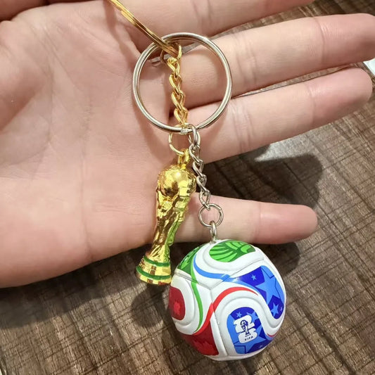 2026 FIFA World Cup Trophy Keychain – Metal Soccer Fan Souvenir | USA Mexico Canada Gift for Football Fans