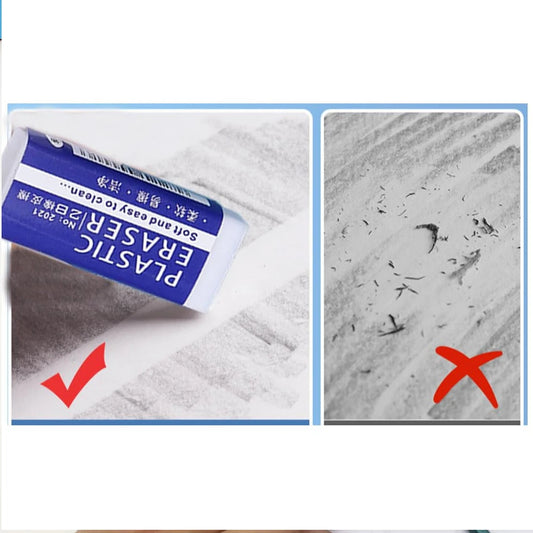 Bulk Pencil Erasers — Smudge-Free White Vinyl Erasers for School, Art & Office