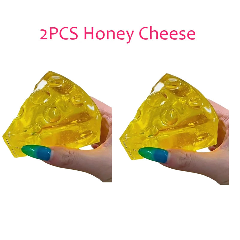 Squishy Honey Cheese Square Fidget Toy – Super Soft Mochi Stress Relief Squeeze Toy