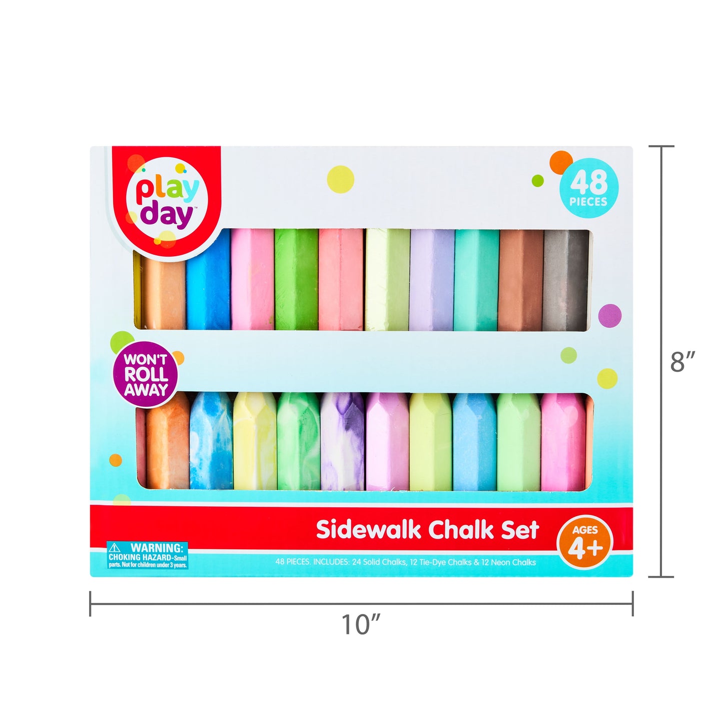 48 Count Multicolor Sidewalk Chalk Set