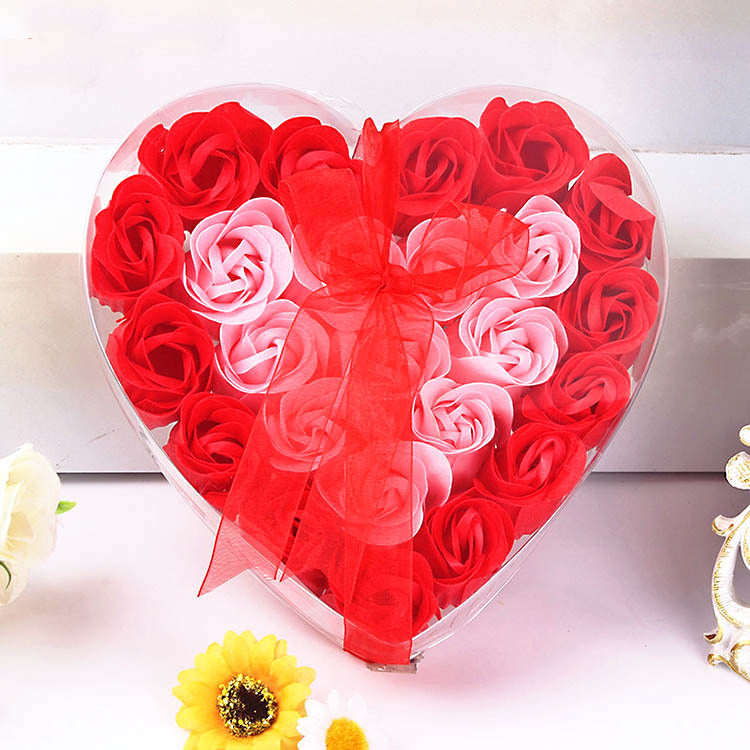 Rose-scented soap heart-shaped gift box - Myjj Essentials
