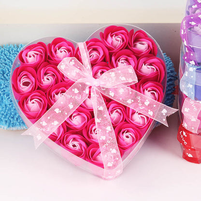 Rose-scented soap heart-shaped gift box - Myjj Essentials