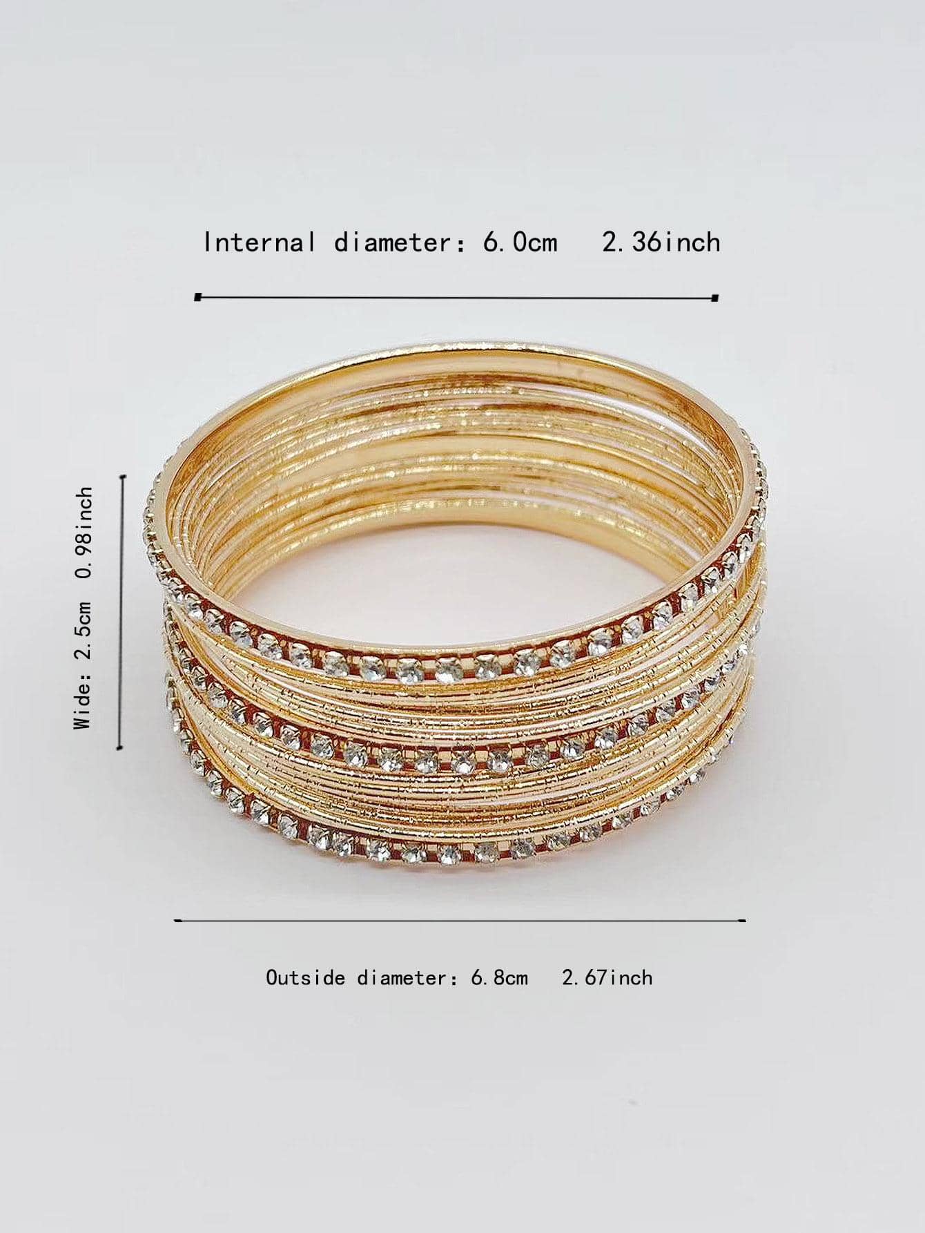 Sparkling Rhinestone Bangle Bracelet