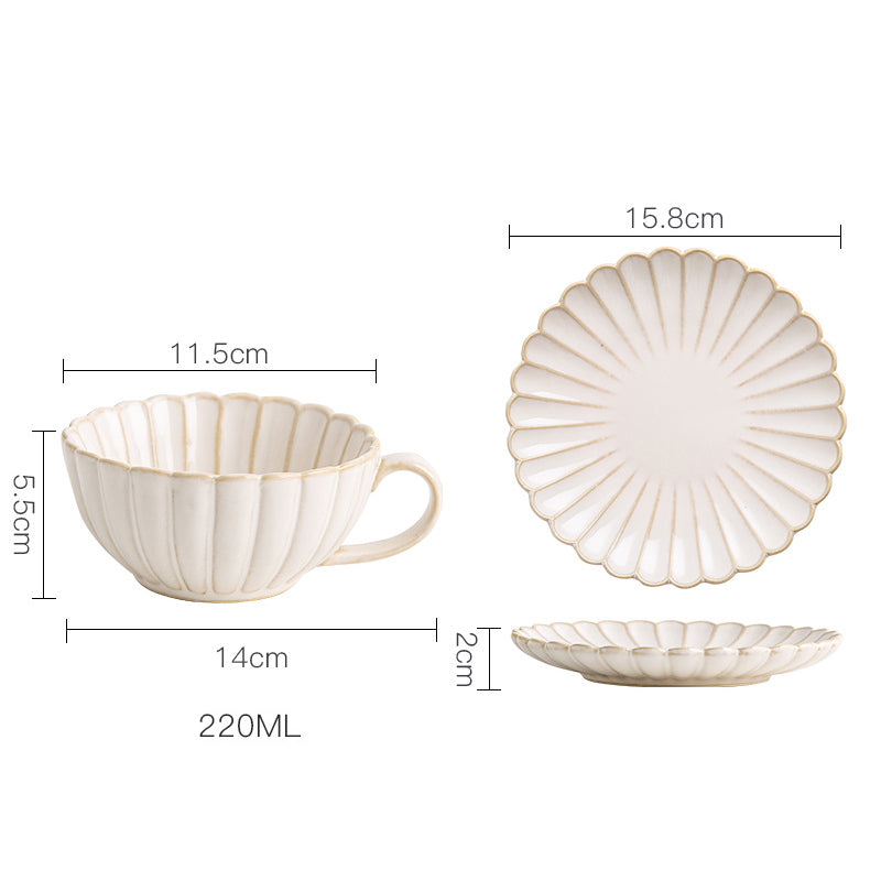 Japanese-style Ceramic Coffee Cup and saucers