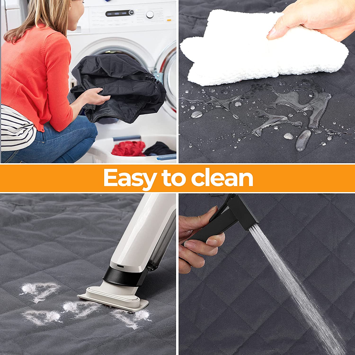 Simple Deluxe Dog Car Seat Cover for Back Seat, 100% Waterproof Pet Seat Protector with Mesh Window, Scratchproof &amp; Nonslip Dog Hammock for Cars, Trucks, SUVs, Standard