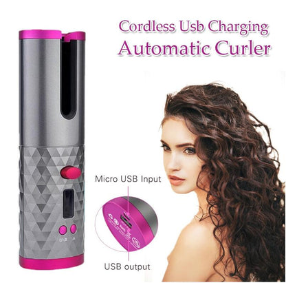 Cordless Automatic Hair Curler USB Rechargeable