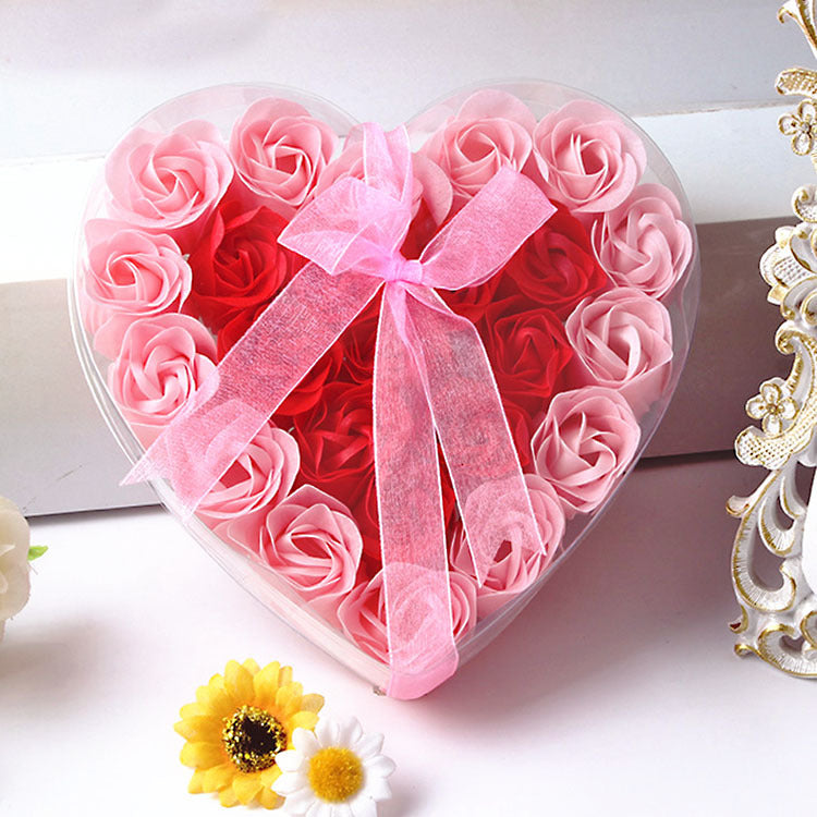 Rose-scented soap heart-shaped gift box - Myjj Essentials