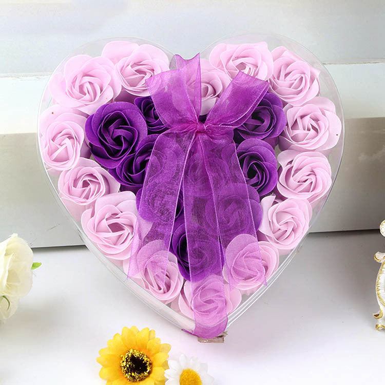 Rose-scented soap heart-shaped gift box - Myjj Essentials
