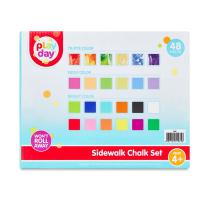 48 Count Multicolor Sidewalk Chalk Set