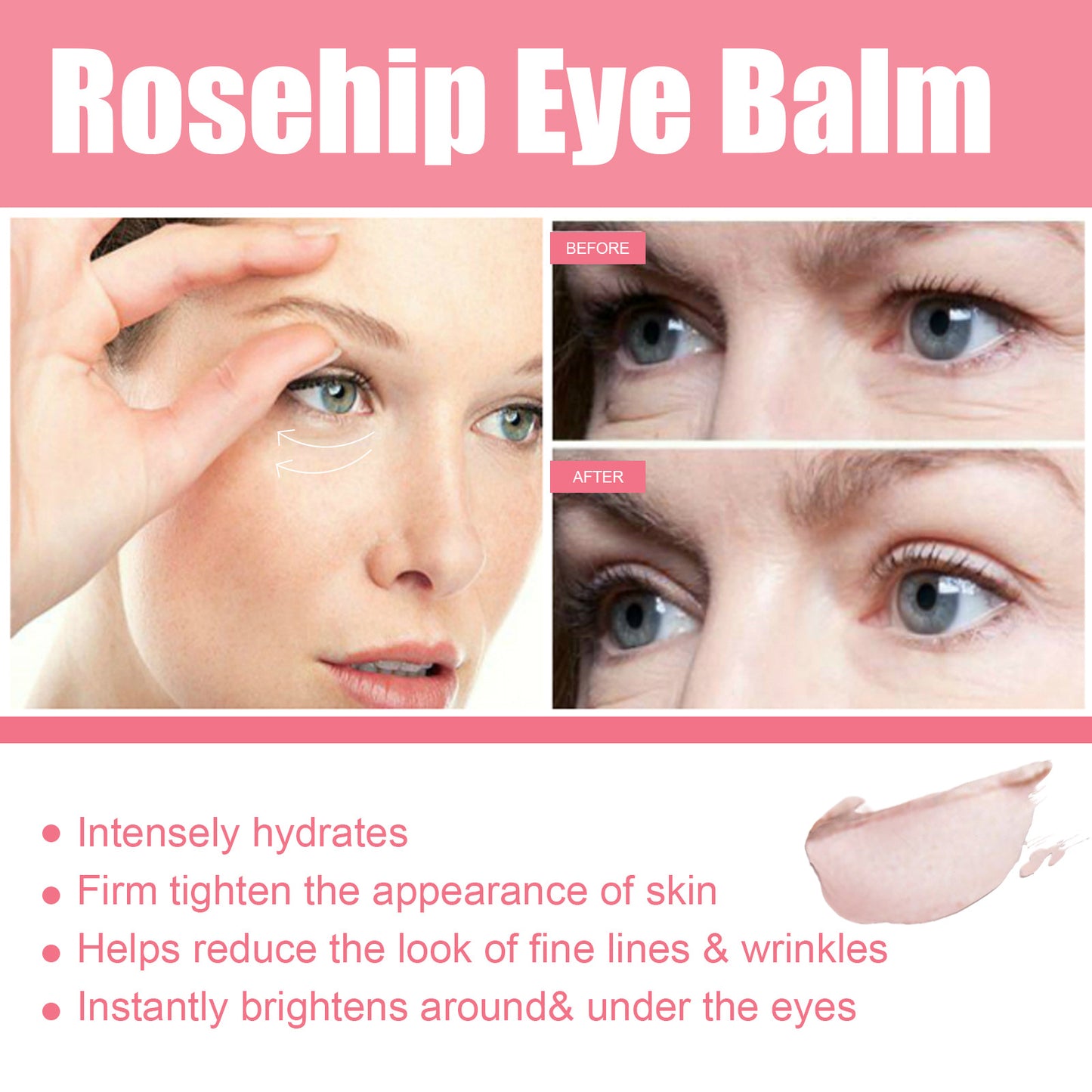Women Extra Renewing Rosehip Eye Balm for Face Lifting