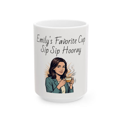 Personalized Coffee Mug – Custom Name Mug | Sip Sip Hooray Ceramic Cup (11oz & 15oz)