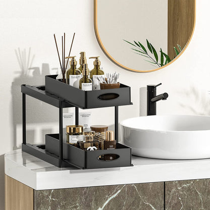 Pull-Out double Sink Storage Rack