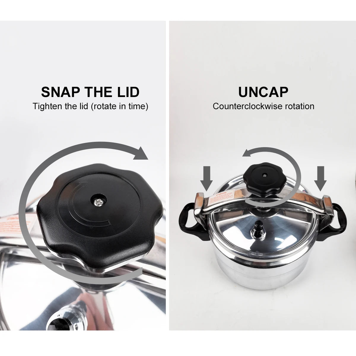 large Capacity Aluminum Pressure Cooker Stainless Steel Pressure Cooker