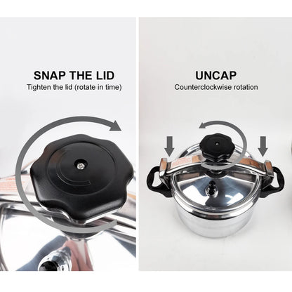 large Capacity Aluminum Pressure Cooker Stainless Steel Pressure Cooker