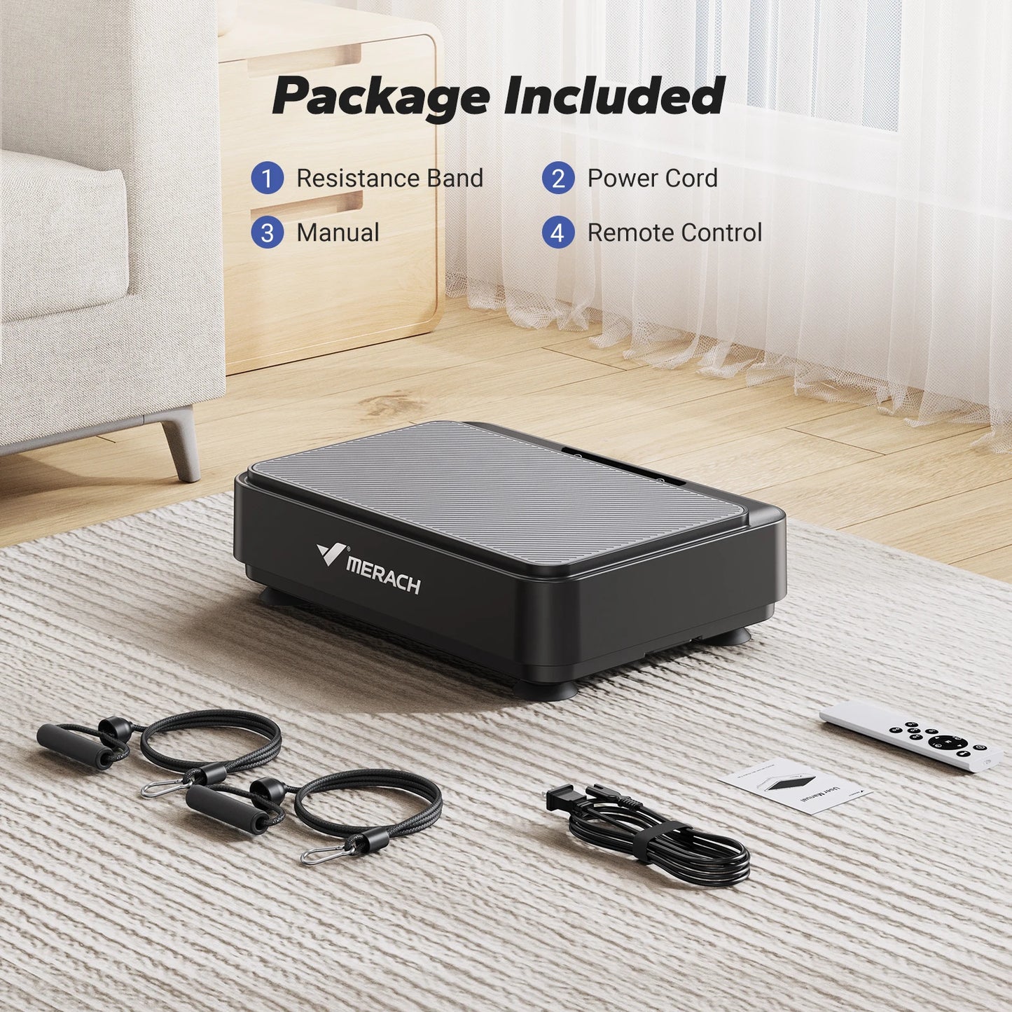 MERACH Vibration Plate Exercise Machine Fat Burning Weight Loss