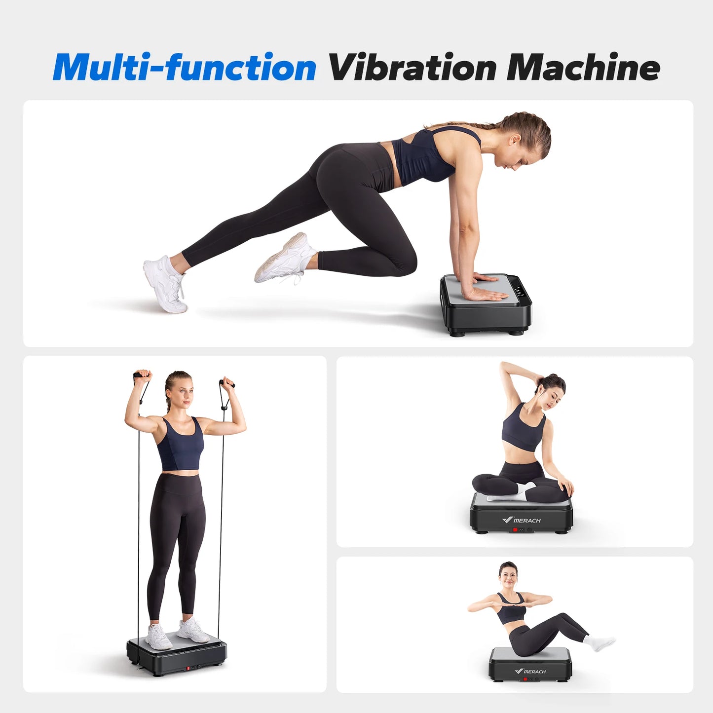 MERACH Vibration Plate Exercise Machine Fat Burning Weight Loss