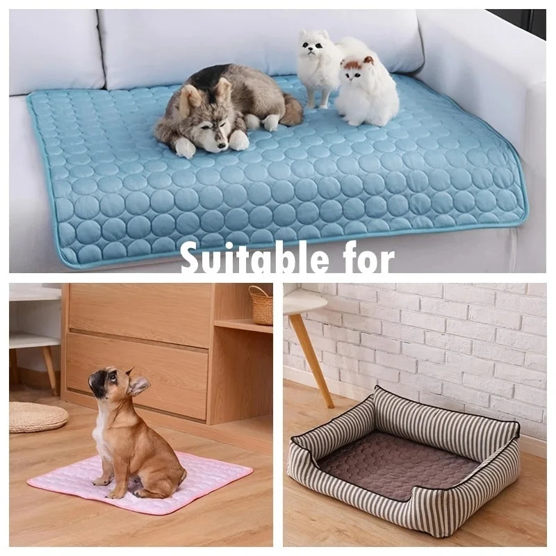 Pet Cooling Mat | Summer Ice Pad Blanket for Dogs & Cats | XS to 2XL