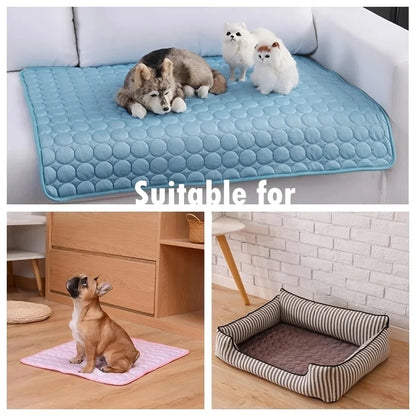 Pet Cooling Mat | Summer Ice Pad Blanket for Dogs & Cats | XS to 2XL