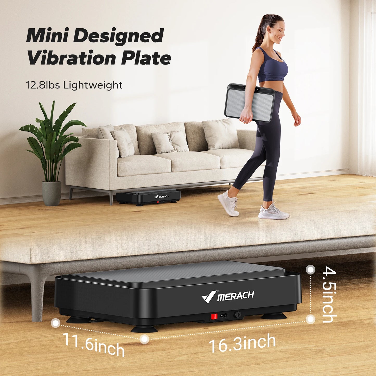 MERACH Vibration Plate Exercise Machine Fat Burning Weight Loss