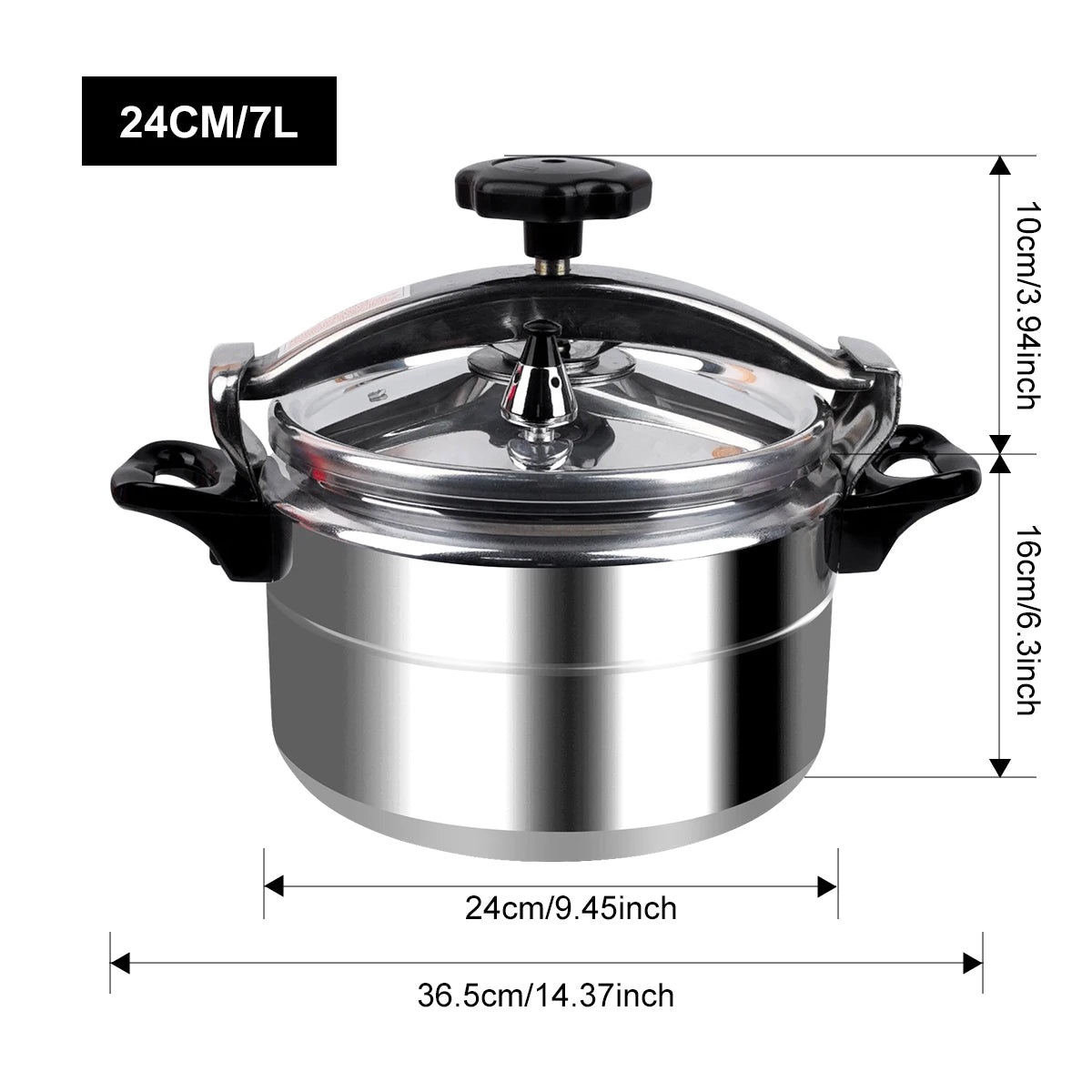 large Capacity Aluminum Pressure Cooker Stainless Steel Pressure Cooker