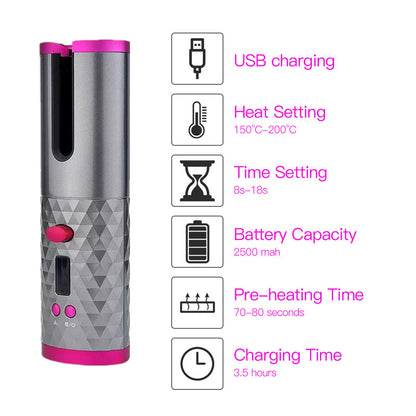 Cordless Automatic Hair Curler USB Rechargeable