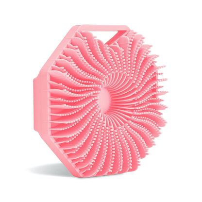 Soft Silicone Body Scrubber Bath Brush With Ergonomic Handle