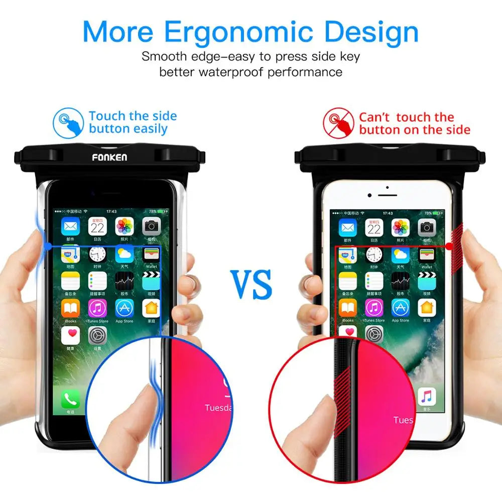 Waterproof Phone Pouch | Full-View Dry Bag for Swimming, Snow & Outdoors