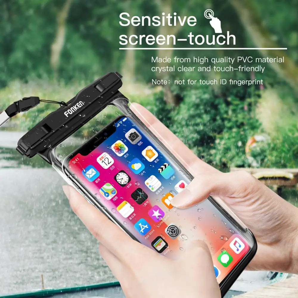 Waterproof Phone Pouch | Full-View Dry Bag for Swimming, Snow & Outdoors