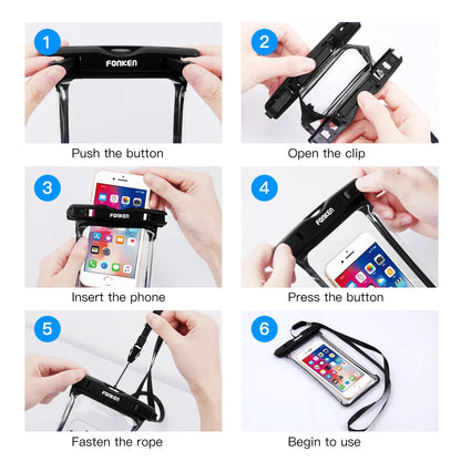 Waterproof Phone Pouch | Full-View Dry Bag for Swimming, Snow & Outdoors