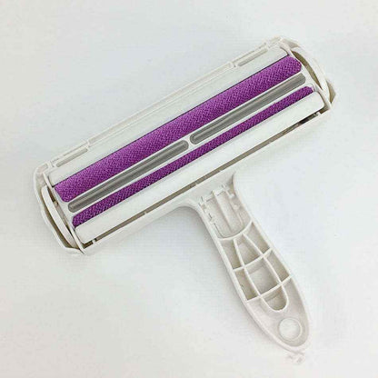 2-Way Lint Sticking Pet Hair Remover Roller & Brush