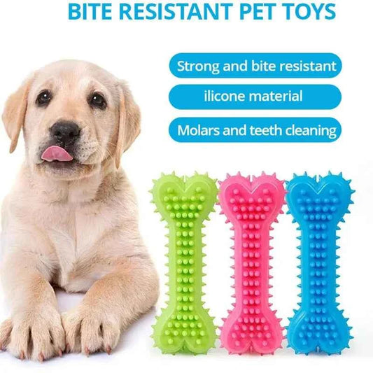 Pet TPR Toy Love Heart Bone Molar Tooth Cleaning Soft Rubber Toy