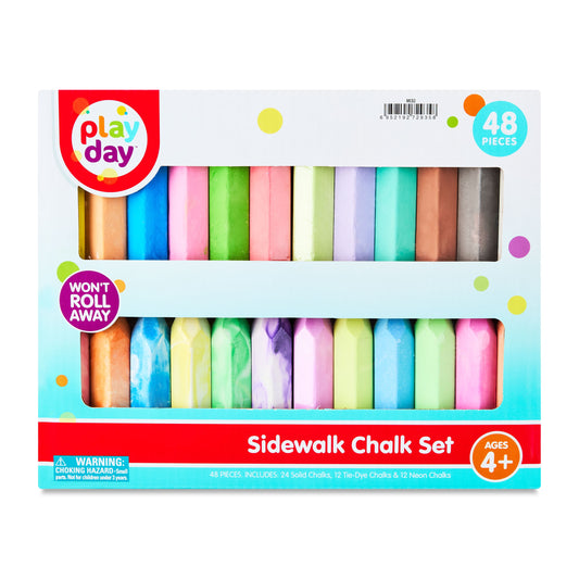 48 Count Multicolor Sidewalk Chalk Set