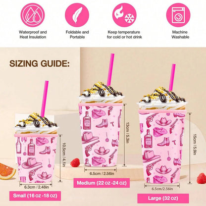 Reusable Iced Coffee Cup Sleeves (3-Pack) | Fits 16–32oz Cups | Stanley, Starbucks & More