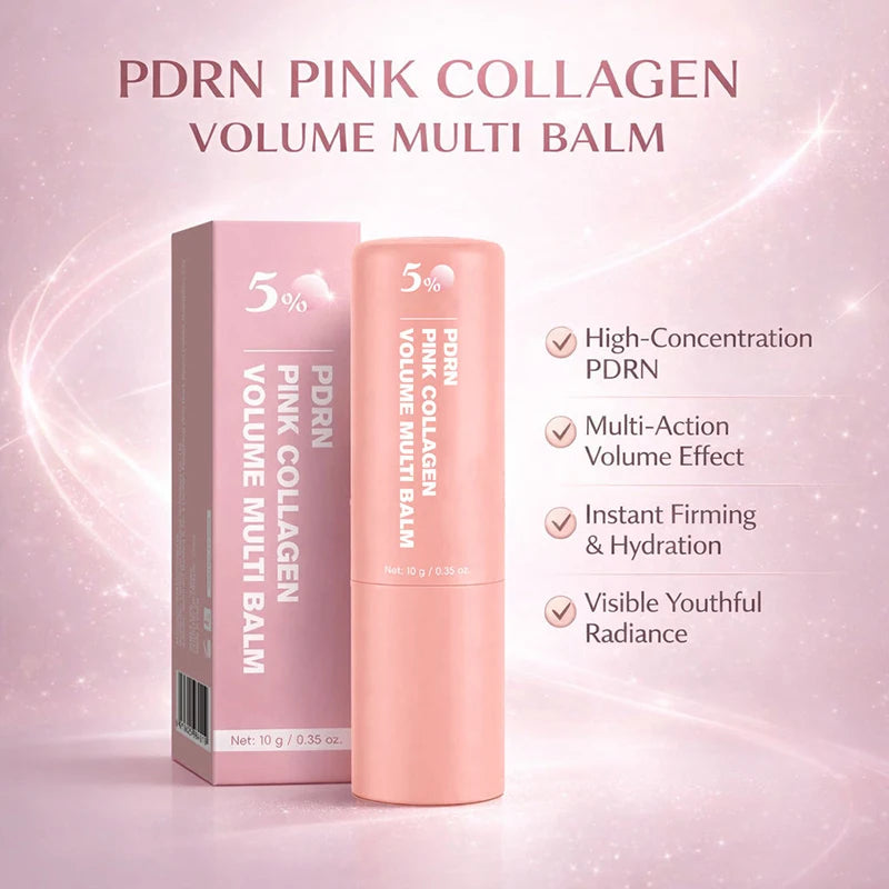 PDRN Pink Collagen Multi Balm Stick – Glass Skin Lip & Face Moisturizer | K-Beauty Firming Balm