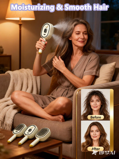 Rechargeable Nano Mist Hair Brush & Scalp Massager