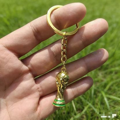 2026 FIFA World Cup Trophy Keychain – Metal Soccer Fan Souvenir | USA Mexico Canada Gift for Football Fans