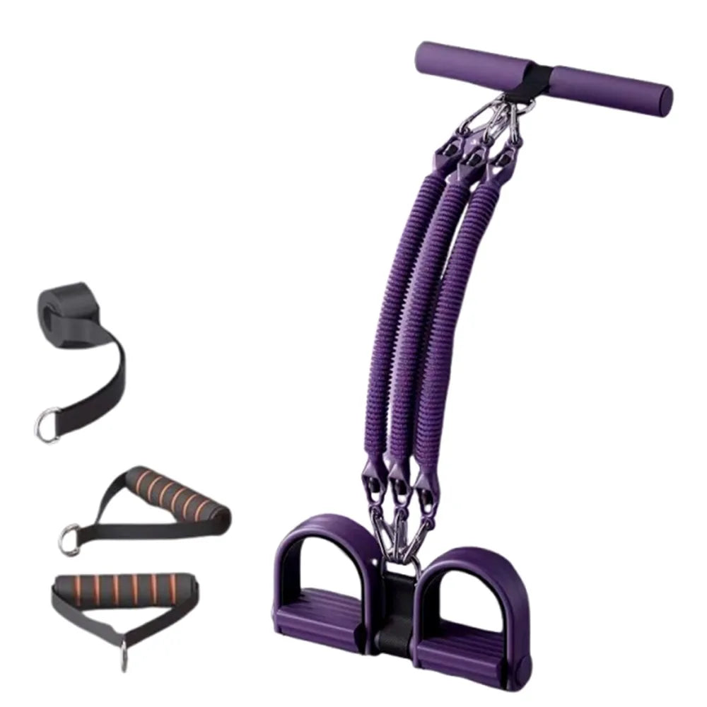Pedal Pull-Up Sit-Up Trainer | Heavy-Duty Resistance Rope 50/75/100 lbs