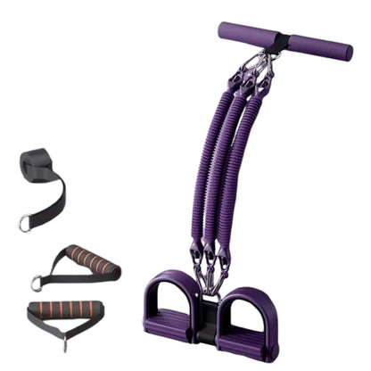 Pedal Pull-Up Sit-Up Trainer | Heavy-Duty Resistance Rope 50/75/100 lbs