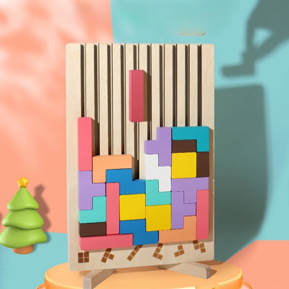 3D Wooden Puzzle Building Blocks for Kids – Baby Logic Training Toy & Parent-Child Interactive Game
