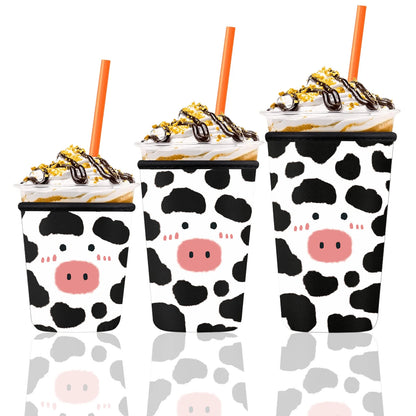 Reusable Iced Coffee Cup Sleeves (3-Pack) | Fits 16–32oz Cups | Stanley, Starbucks & More