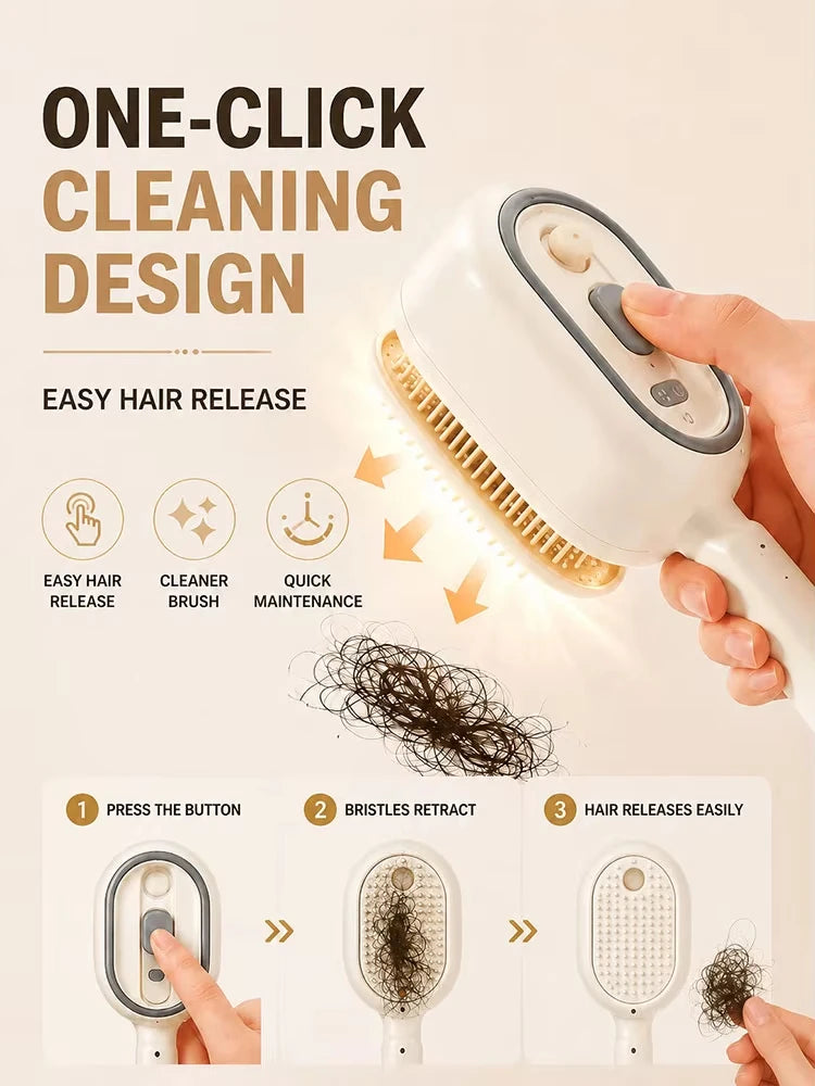 Rechargeable Nano Mist Hair Brush & Scalp Massager
