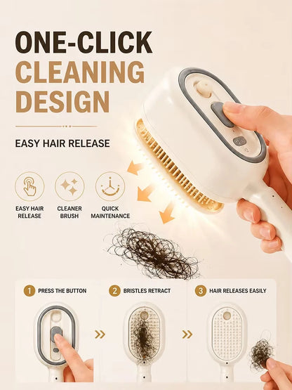 Rechargeable Nano Mist Hair Brush & Scalp Massager