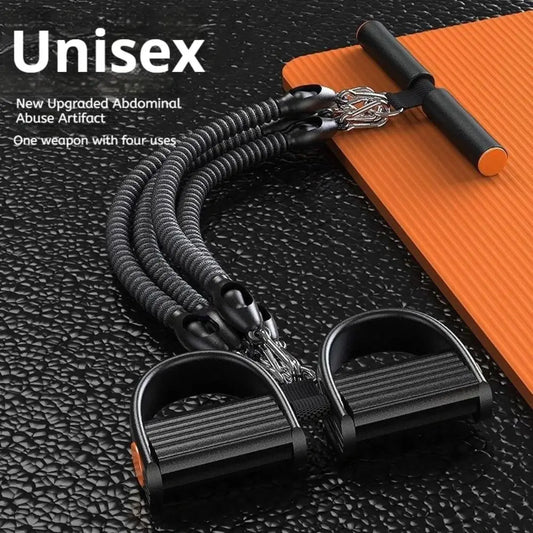 Pedal Pull-Up Sit-Up Trainer | Heavy-Duty Resistance Rope 50/75/100 lbs