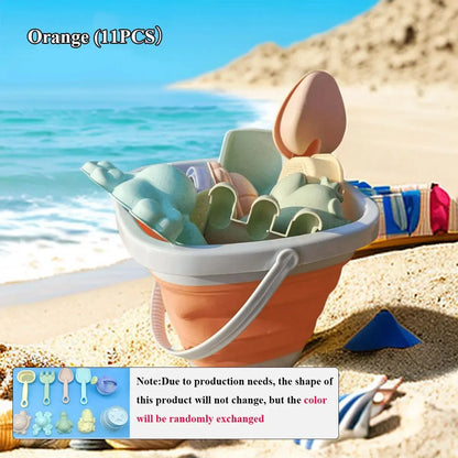 Kids Beach Sand Toys Set | 11-Piece Bucket Shovel Rake Kit for Toddlers & Children