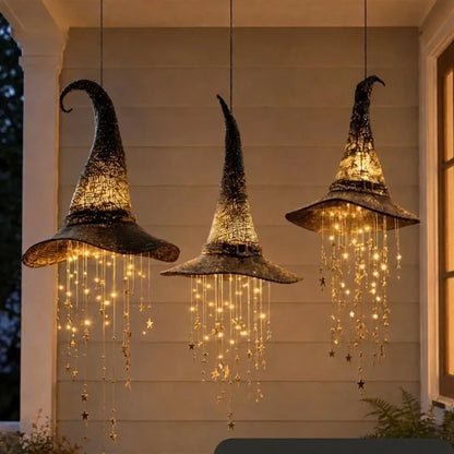 Light-Up Witch Hat Hanging Decoration for Halloween