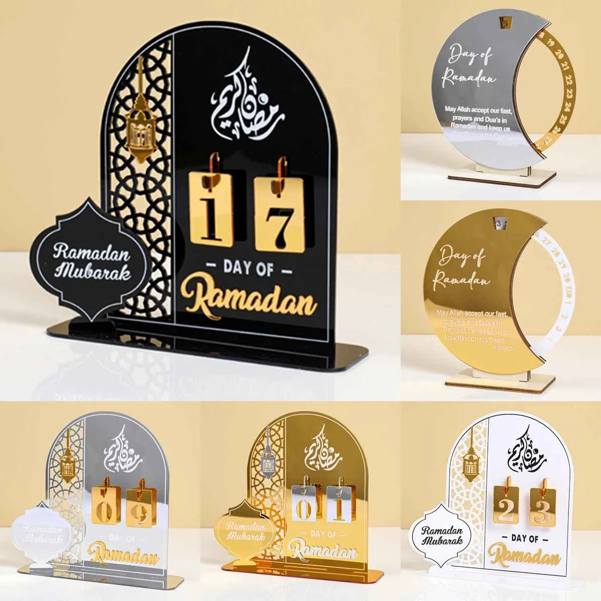 Ramadan Countdown Calendar Eid Mubarak Ornament Ramadan Decoration 2026 For Home Ramadan Kareem Islamic Muslim Party Decor Gifts